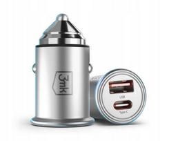 Ładowarka Samochodowa 3Mk Hyper Car Charger 45W Usb-A Usb-C 12-24V Srebrna
