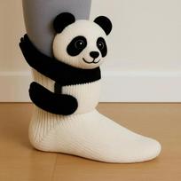 Knit New3D Animal Socks Legs Warme Double Layer Warm Funny Socks Slippers Sock Cutecozy Fuzzy Fluffy Duck Unicorn Christmas Gift One Size
