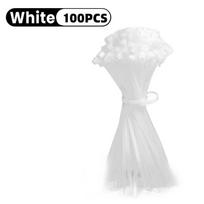 Reusable 100Pcs Cable Ties Cable Lock Loop Nylon Ties Removable Recyclable Mixed Colours Black White Cable Ties Replacement Tool