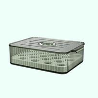 Food-Grade Refrigerator Storage Box Stackable with Lid Fridge Egg Holder Plastic Transparent Food Storage Containers Kitchen