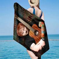 Ed music Guitar Beach Towel, Super Soft Microfiber, Gift for Her/Him, Birthday, for Pool, Beach, Travel, Home Decor Fan gifts 70cmx140cm(27x55inch)