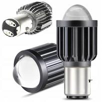 Ba20D S2 LED 35/35W Lęšis 2400Lm 6000K+Radiatorius