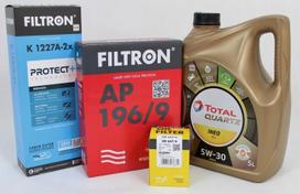 Filtry Olej Total 5W30 Peugeot 3008 1.5 Blue Hdi 18-