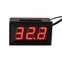Skaitmeninis 12V LED temperatūros stebėjimo termometras su temperatūros zonda žuvų tankui, šaldytuvui, vandens termometrui raudona
