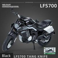 1/12 Tang Peilis Lfs700 Lenktyninis Bekelės Motociklo Modelis Simuliacinis Lydinio Žaislas Gatvės Motociklo Modelio Kolekcija Vaikų Dovanos juoda