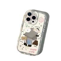 Cartoon Puppy Suitable for Iphone16pro Mobile Phone Case Apple 15plus Mirror 14 Cute 13 Silicone 12/xr Apple 6