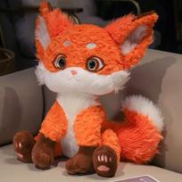Simulated Cute Winter Snow Fox Doll Plush Toy Long-haired Fox Doll Girl Sleeping Pillow Rag Doll Gift 35cm 0.4kg