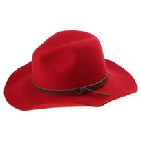 Wool Homburg Top Hat Exotic Panama Porkpie Hat Surprise Gift for Boyfriend raudona