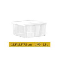 Stackable Transparent Fridge Organizer Box with Lid for Fresh Food and Vegetables.