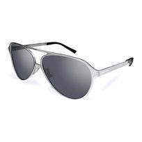 Saint Laurent Mirror Leg Letter Print Decoration Metal Pilot Style Sunglasses Unisex sunglasses Silver Gray SL734-003 62,Silver Gray