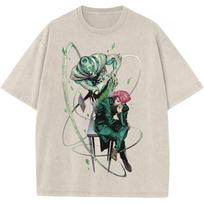 Anime JoJos Bizarre Adventure Kakyouin Noriaki Graphic T Shirt Men Clothing Oversized Tshirt Washed Cotton Tee Harajuku Tshirt S