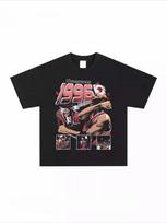 Stylish Black Chicago Bulls 1996 NBA Champions Casual Cotton Short-Sleeve Women And Men Comfortable Fashion T-Shirt 4XL