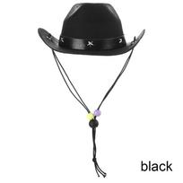 Summer Adjustable Pet Accessories Pet Dog Hat Cowboy Hats Dogs Cats Headwear Dogs Cat Caps juoda