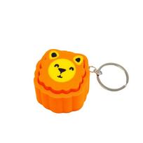 Fashion Cute Animal Shape Keychain PLA Stress Relief Press Keyboard Keyring Dog Dinosaur Bag Accessories Kids liūtas