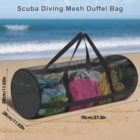 Mesh Dive Bag Mesh Snorkel Gear Bag Foldable Large Duffle for Holding Basketball Volleyball Soccer Laundry Gym Dive Snorkeling juoda