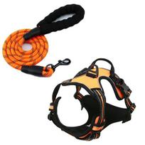 Pet Safety Reflective Chest Strap With Adjustable Length For Active Dogs And Outdoors Orange,S