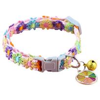 Pet Necklace Supplies Colorful Lace Flower Cat Collar Dog Jewelry Neckband Bell Essential Pet Supplies Neckband Cats Collar