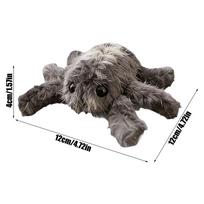 Moving Cat Toy Motion Activation Rechargeable Plush Spider Interactive Cat Toy For Home Living Room Play Area Apartment Alone pilka spalva