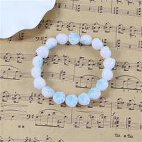b104 2026 Cute Simple Cartoon Cat Paw Exquisite Acrylic Bead Bracelet Fashionable Casual Resin Bracelet Daily Daily Accessory mėlyna