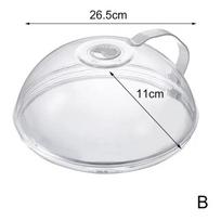 Food Microwave Cover Heat-Resistant Food Splatter Guard Microwave Oven Pan Lid Plate Stove Cover Transparent Anti-Splash Cover