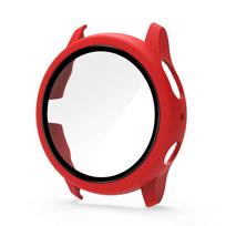 Case+Glass For Samsung Galaxy Watch Active 2 44 40mm Cover Bumper Accessories Protector Full Coverage Matte Screen Protection 44mm raudona
