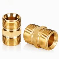 2pcs Brass Pressure Washer Adapter M22 Metric Thread 14mm Inner Diameter Pressure Washer Hose Coupler Heavy Duty 4350 PSI