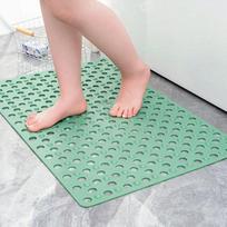 Suction Cups Shower Stall Mat Anti Slip Non-Slip Safety Bathroom Mat Machine Washable Drainage Holes Bath Mat Shower Room žalia