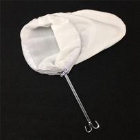 Milk Tea Filter Bag With Handle Hong Kong Style Steel Ring Coffee Cotton Cloth Filter Bulk Foam Utility Kitchen Accessories (WHITE,S) balta