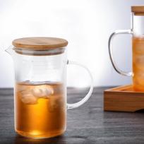 300ML Household Transparent Heat Resistant Glass Cup with Tea Lid
