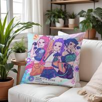 KPopS D-Demon H-Hunters Pillow Case  Plush Fabric Soft  Pillowcase Double Sided Print Cushion Cover Household Gifts 30cm x 30cm