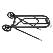Folding Bike Rear Rack High Strength Aluminum Alloy   Luggage Carrier with Wheels for
