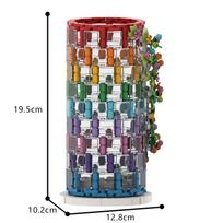 Gobricks MOC Gėlių puokštės vaza Plytelės Modelis Kūrybinga vaza Statybinis blokelis Švietimo žaislai Dovana Dekoracija Valentino diena