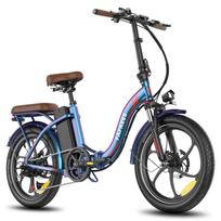 Electric Bicycle Fafrees F20+ Pro 20  Tire 250W Motor Foldable Adult Electric Bike 36V 25AH Shimano 7 Speed Max Load 150Kg mėlyna