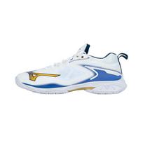 Mizuno WAVE CLAW NEO 3 Cushioning Slip Resistant Abrasion Resistant Low top Badminton Shoes Unisex Luxury Gold Blue 71GA247331 36