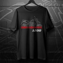 Iliustracija Aprilia Dorsoduro 1200 2011-2015 marškinėliams motociklininkams XL