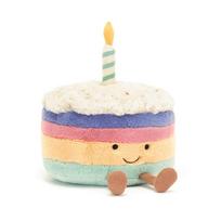 (22CM Amuseables Vaivorykštės Gimtadienio Tortas ) Pliušiniai žaislai, gimtadienio dovanos, Valentino dienos dovanos, staigmenos dovanos