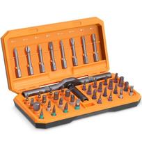 42 in 1 Ratchet Screwdriver Set Rotatable Ratchet Handle S2 Alloy Steel Quick Wrench Set High Hardness Multifunctional oranžinė