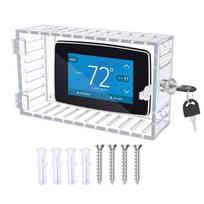 Universal Thermostat Lock Box With Key Clear Acrylic Thermostat Cover With Lock Thermostat Guard Easy To Install For Home single attribute