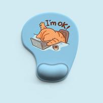 Comfortable Cat Mouse Mat Ergonomic Wrist Support Pad Black Cat Animal Mouse Pad  Gaming Use Style 1
