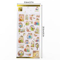 Drops Crystal Glue Stickers 3D Relief Golden Butterfly Sticker Diy Scrapbook Diary Mobile Phone Case Paster Decals Stickers
