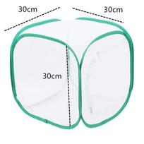 Collapsible Mesh Insect Habitat Cage Butterfly Mantis Stick Breeding Cage Outdoor Green Net Cage