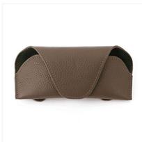 Multi-Function Auto Sun Visor  Sunglasses Holders PU Leather Eyeglasses Clip  Card Ticket chaki