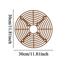 Plant Soil Cover 5 Pieces Cuttable Planter Guard Round Plant Pot Grid For Indoor Gardening Moss Kitten Dog Gidding Squirrel (Brown,M) ruda