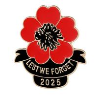 Lest We Forget Poppy Flowers Enamel Brooches Veterans Day Remembrance Day 2026 Pins Souvenir Badge