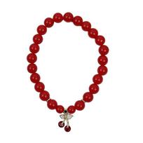 Red Cherry Pendant Pet Necklace  Cat Necklace  Dog Collar  Handmade Beaded Necklace  Cute Accessory S vyno raudonos spalvos