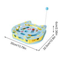 Cat Puzzle Games Puzzle Box With Jingle Balls And Teaser Cat Enrichment Toys For Home Living Room Play Area Apartment Behavior mėlyna
