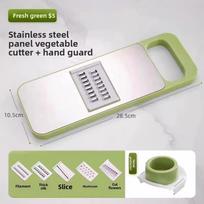 Multi-Function Vegetable Slicer Multiple Blades Extra Thick Vegetable Cutter Stainless Steel Easy Clean Potato Chopper žalia