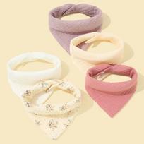 High Absorb Newborn Drooling Bib Cotton Burp Cloth Mealtime Baby Bibs  Infant Feeding Style E