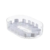 Space Saving Refrigerator Rotating Drink Storage Rack Anti-slip Swivel Tray Beverage Storage Shelf Removable Plastic skaidrios baltos spalvos