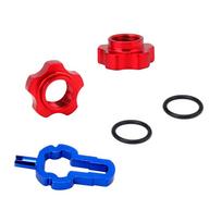 VXM 2pcs/set Mountain MTB Bike Schrader  Valve Wheel Converter Nut Rim raudona